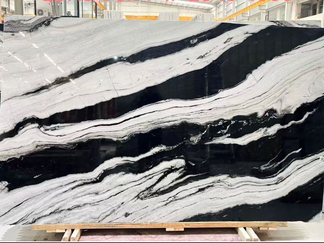 Panda Black Marble Slab